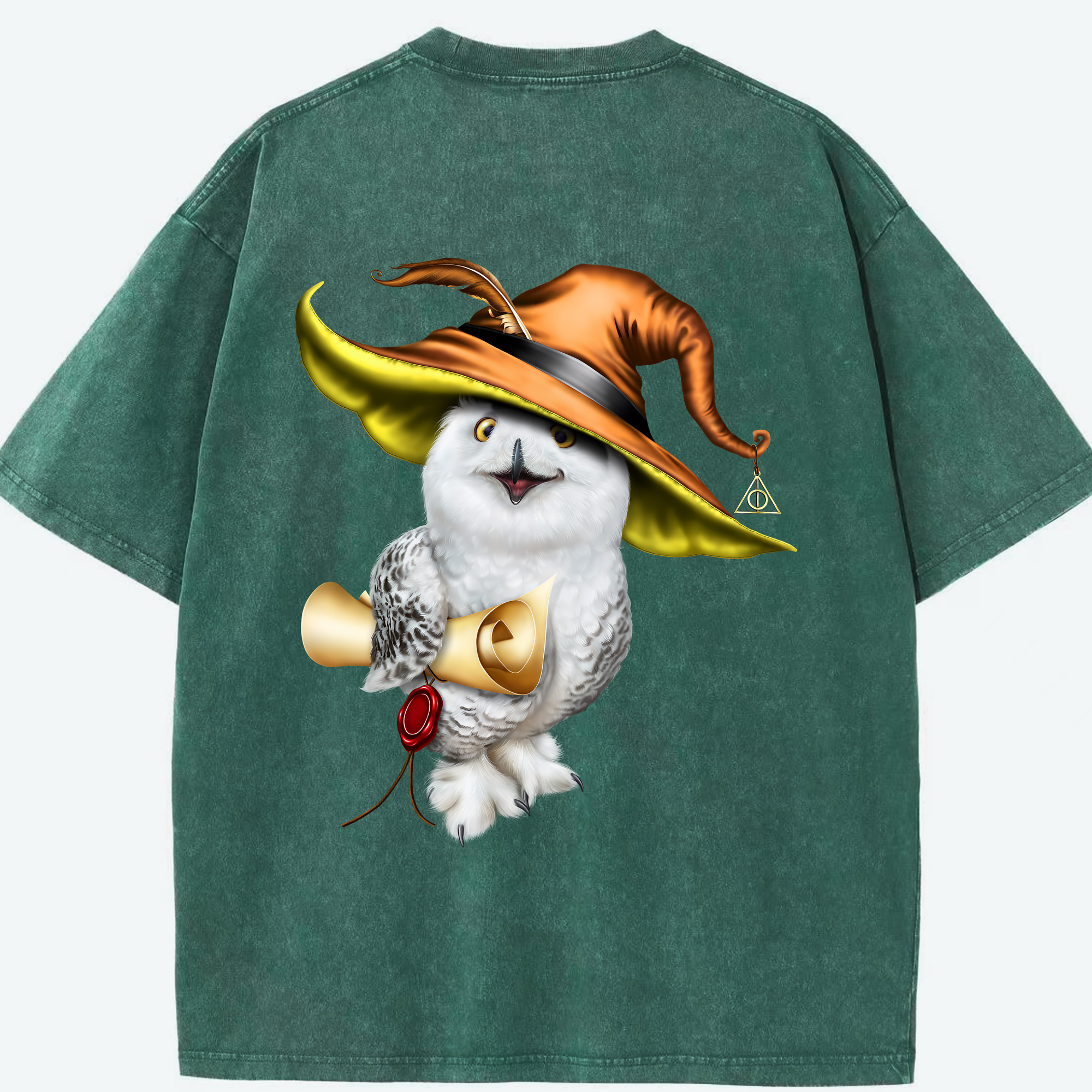 （画像用） Harry Potter ハリー・ポッターシリーズ 綿100% ヴィンテージ風 半袖Tシャツ（背面プリント）
